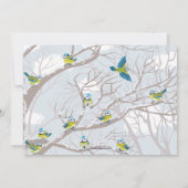 合わせた雪の鳥のリハーサルのディナー・パーティInv 招待状 (裏面)