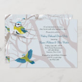 合わせた雪の鳥のリハーサルのディナー・パーティInv 招待状 (正面/裏面)