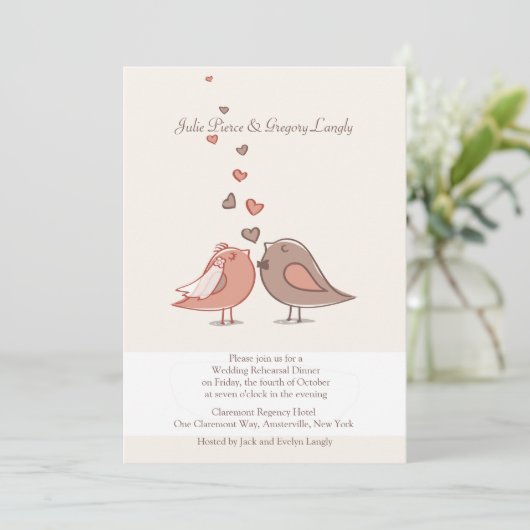 合わせるリハーサルの夕食の招待状を結婚します 招待状 (スタンド正面)