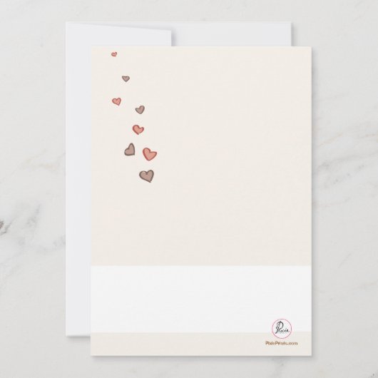 合わせるリハーサルの夕食の招待状を結婚します 招待状 (裏面)