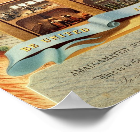 合併した社会のトレードエンブレム ポスター (角)