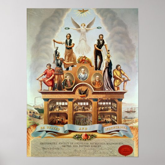 合併した社会のトレードエンブレム ポスター (正面)