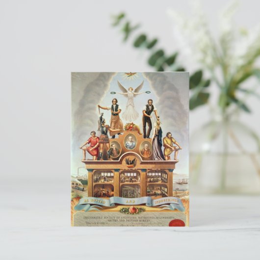 合併した社会のトレードエンブレム ポストカード (スタンド正面)