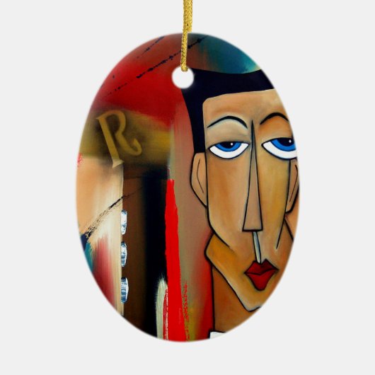 合併抽象芸術 セラミックオーナメント (正面)