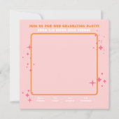 合同ヒッピー写真卒業パーティー4人 招待状 (正面)