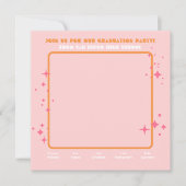 合同ヒッピー写真卒業パーティー5人 招待状 (正面)