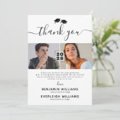 合同卒業式2枚写真感謝カード サンキューカード (スタンド正面)