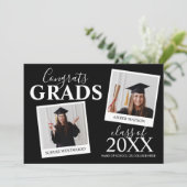 合同卒業式 | 2枚の写真 招待状 (スタンド正面)