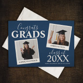 合同卒業式 | 2枚の写真 招待状