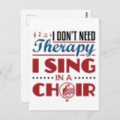 合唱団で歌うセラピーは必要ない ポストカード (正面/裏面)