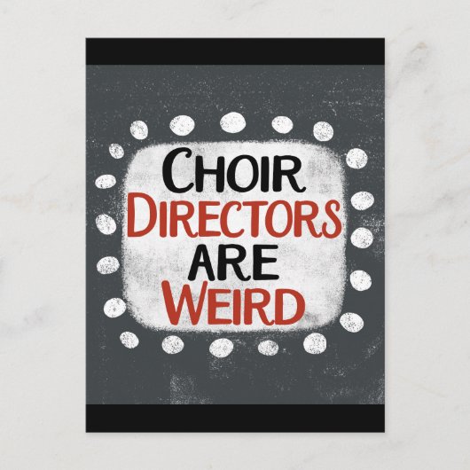 合唱団の監督ははがきであ風変わりる ポストカード (正面)
