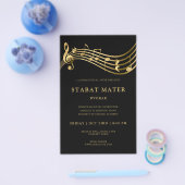 合唱団コンサートフライヤーテンプレートエレガントミュージックノート チラシ (シングル)