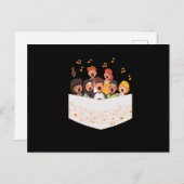 合唱団コーラス合唱曲クレフ、 音符記号ギフト ポストカード (正面/裏面)