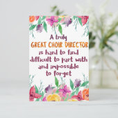 合唱団ディレクター合唱団先生感謝ギフト サンキューカード (スタンド正面)