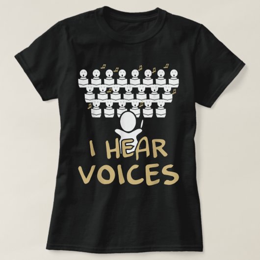 合唱団先生声の声のおもしろいコーリスターTee Tシャツ (デザイン正面)