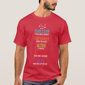 合唱指揮者 ソプラノ アルトテナー バス合唱 Tシャツ