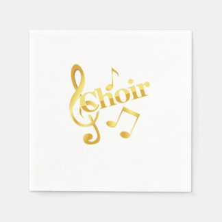 合唱曲ノートクレフ、 音符記号合唱曲ギフト スタンダードカクテルナプキン