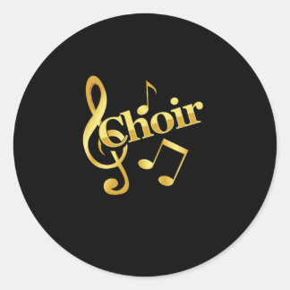 合唱曲ノートクレフ、 音符記号合唱曲ギフト ラウンドシール