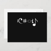 合唱曲ノート歌手の歌ミュージシャンギフト ポストカード (正面/裏面)