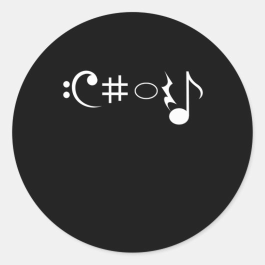 合唱曲ノート歌手の歌ミュージシャンギフト ラウンドシール (正面)