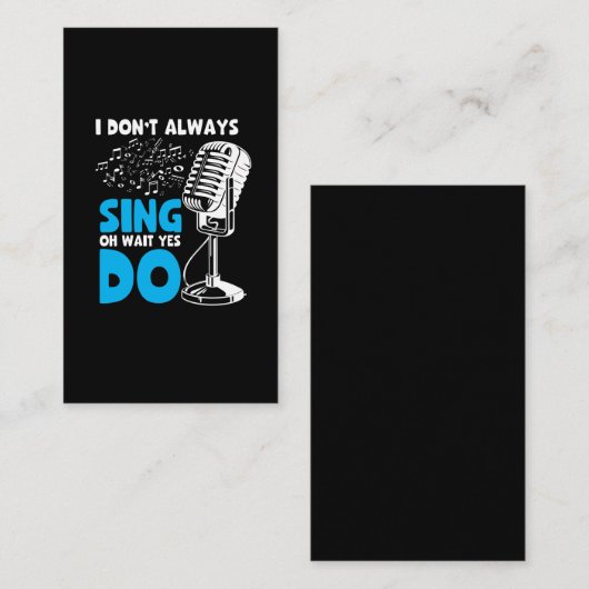 合唱歌手カラオケクイーンミュージシャン音楽愛好者 名刺 (正面/裏面)