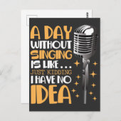 合唱歌手カラオケマイクソング音楽愛好家 ポストカード (正面/裏面)