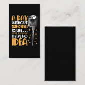 合唱歌手カラオケマイクソング音楽愛好家 名刺 (正面/裏面)