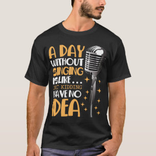 合唱歌手カラオケマイクソング音楽愛好家 Tシャツ
