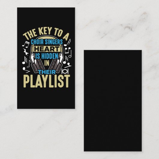 合唱歌手鍵とハートミュージカル楽団愛好者 名刺 (正面/裏面)