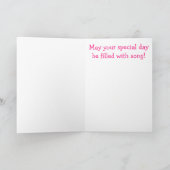 合唱誕生日ウィッシュウィズウィメンズカルテット カード (内部)