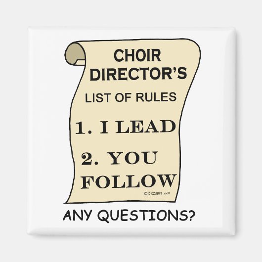 合唱課長ルール一覧 マグネット (正面)