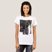 合図ストップで楽しい馬 Tシャツ (正面フル)