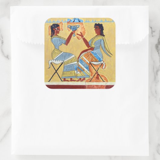 合宿便フレスコの巫女がレプリカanciを話している スクエアシール (バッグ)