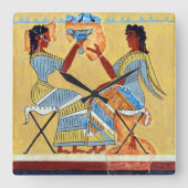 合宿便フレスコの巫女がレプリカanciを話している スクエア壁時計 (正面)