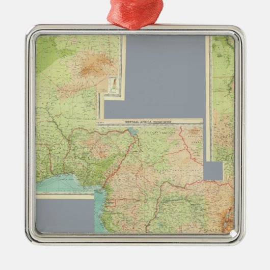 合成のアフリカ メタルオーナメント (正面)