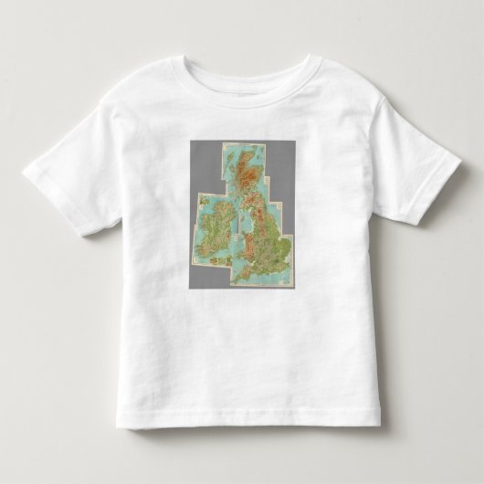 合成のイギリス諸島 トドラーTシャツ (正面)