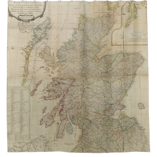 合成のスコットランド2 シャワーカーテン (正面)