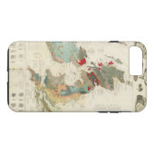 合成の地質、古生物学的な地図 Case-Mate iPhoneケース (裏面(横))