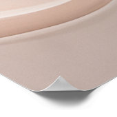 『合成の砂』 |ベージュ抽象芸術アート ポスター (角)