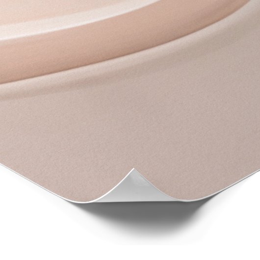 『合成の砂』 |ベージュ抽象芸術アート ポスター (角)