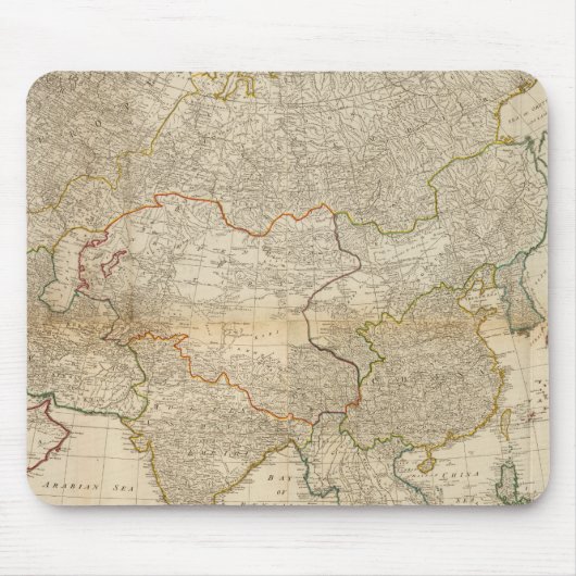 合成アジア手の色の地図 マウスパッド (正面)