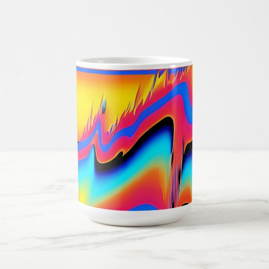 合成型枠のパンニングフラッシュ – Ken Gage コーヒーマグカップ (中央)