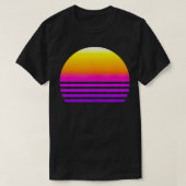 合成波の夕日 Tシャツ (デザイン正面)