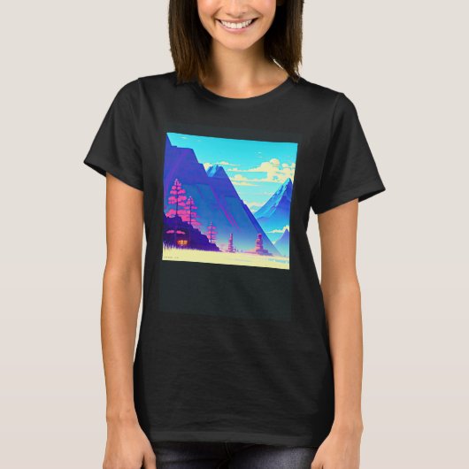 合成波の逆波未来のfuturesynth sci 12 tシャツ (正面)