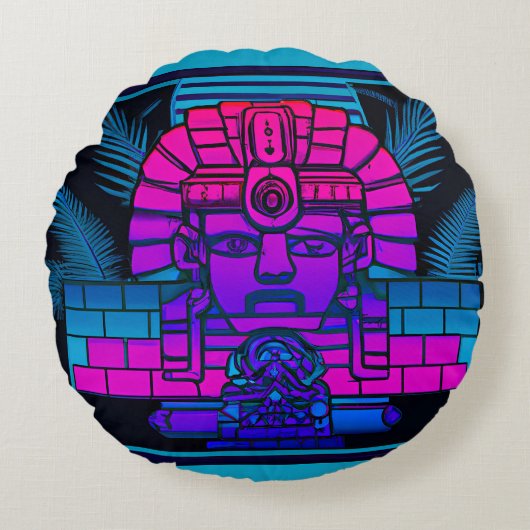 合成波ファラオ ラウンドクッション (正面)