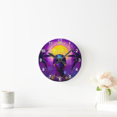 合成波ファラオ ラウンド壁時計 (ホーム)