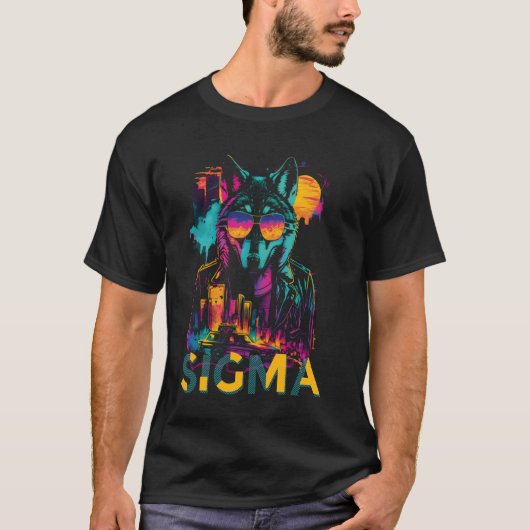 合成波レトロギャングスターシグマオスGrindset The L Tシャツ (正面)