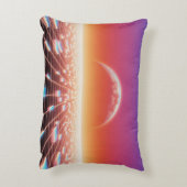 合成波レトロ – 未来的な風景 アクセントクッション (裏面(縦))