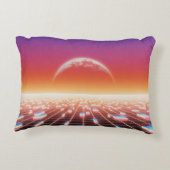 合成波レトロ – 未来的な風景 アクセントクッション (裏面)