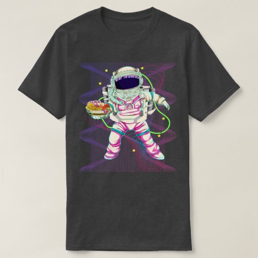 合成波日本のラーメン麺レトロVaporwave A Tシャツ (デザイン正面)